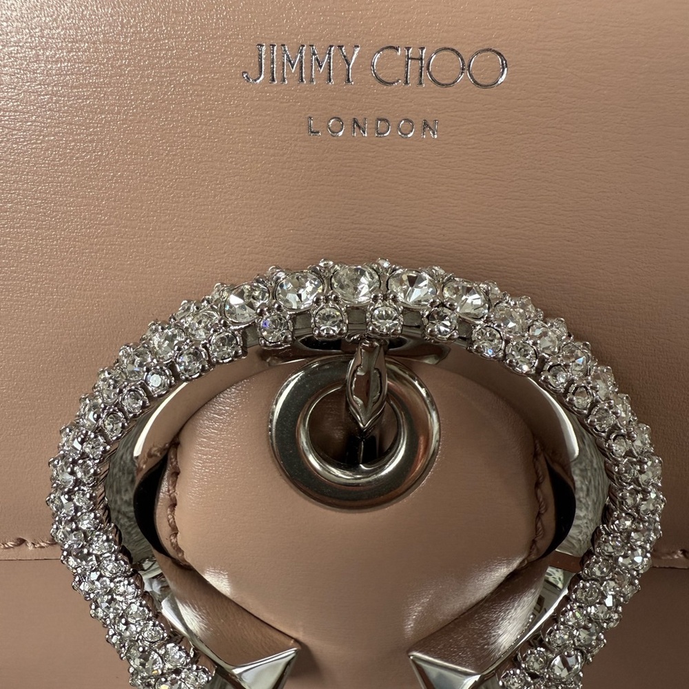 Jimmy Choo Pink Crossbody Bag with Sparkling Hardware - Picture 3 of 12